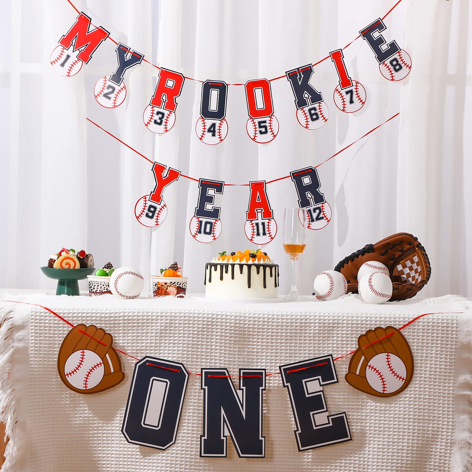 Rookie Of The Year First Birthday JOYMEMO Baseball 1st Birthday ...