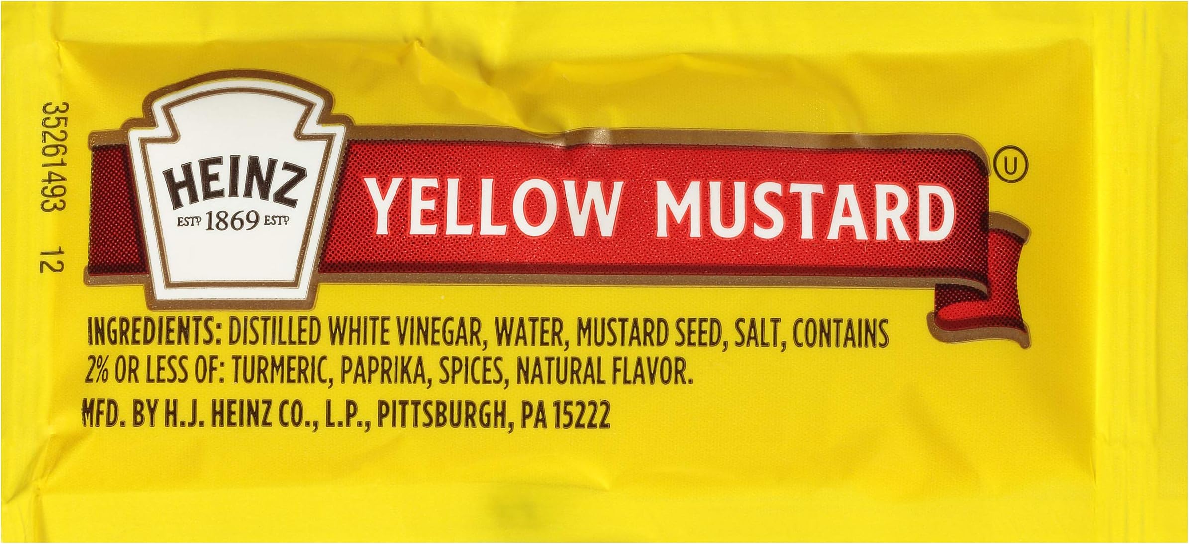 Single Serve Mild Mustard (500 ct Casepack, 1.5 oz Packets)