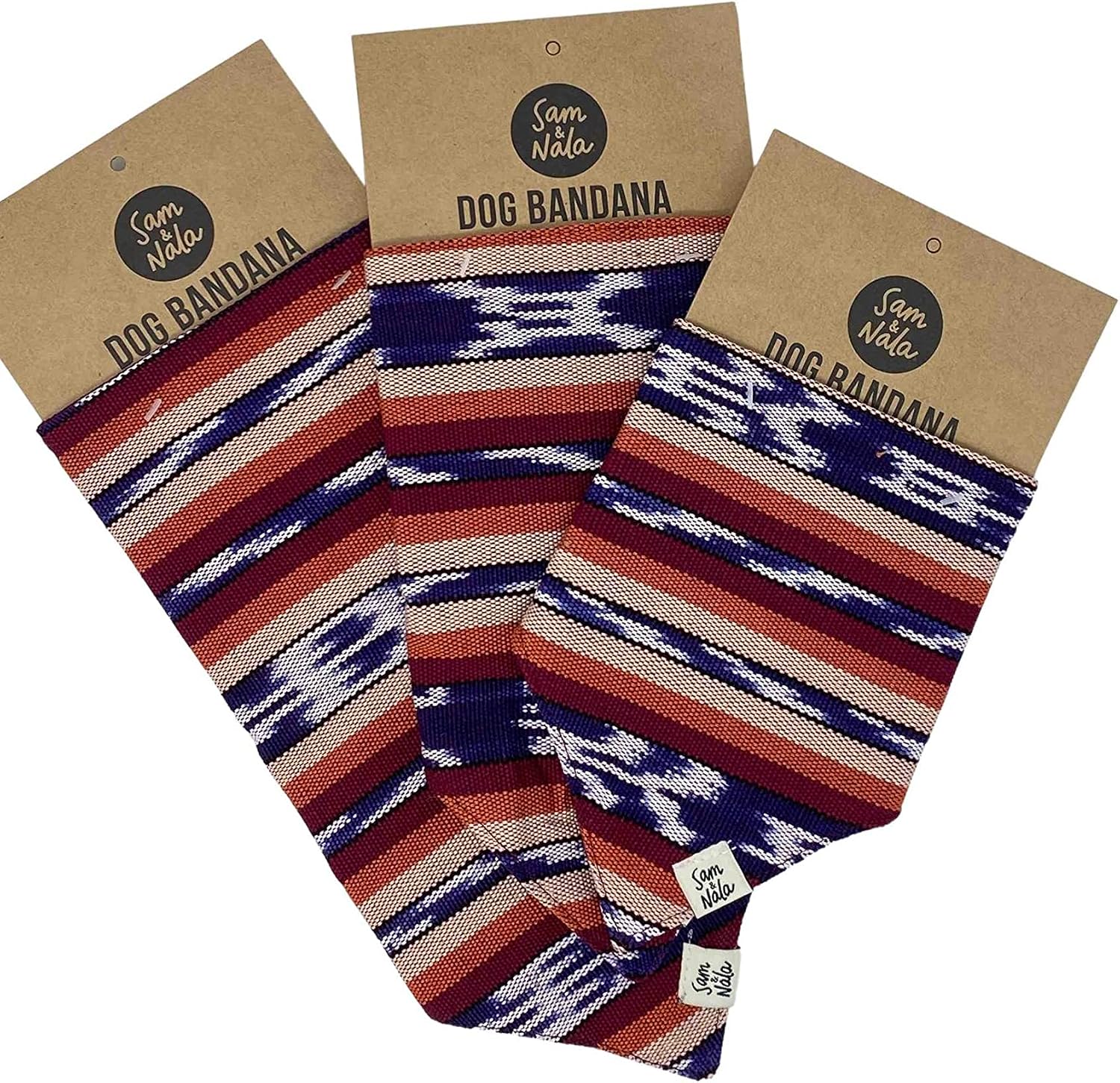 Sam & Nala Dog Bandana, Handmade in Guatemala for Large, Medium and Small Dogs, Each Piece is Uniquely Woven Like Your Pup, Double-Layered Custom-Cut, Washing Machine Safe (Esperanza, L)