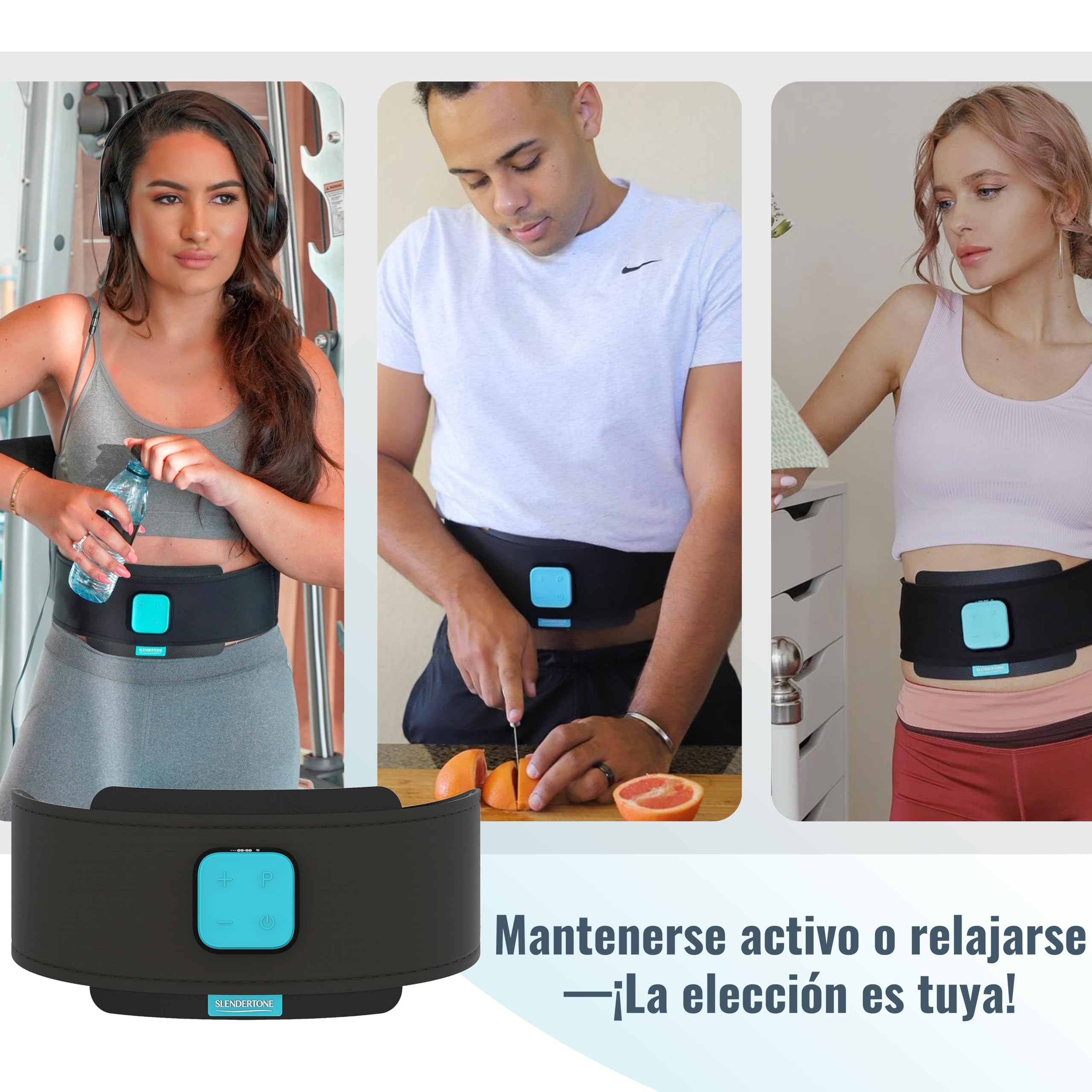 Slendertone Evolve Abs Cinturón de Tonificación Abdominal, Unisex Adulto, Negro, 61-107 cm, 0735-2000