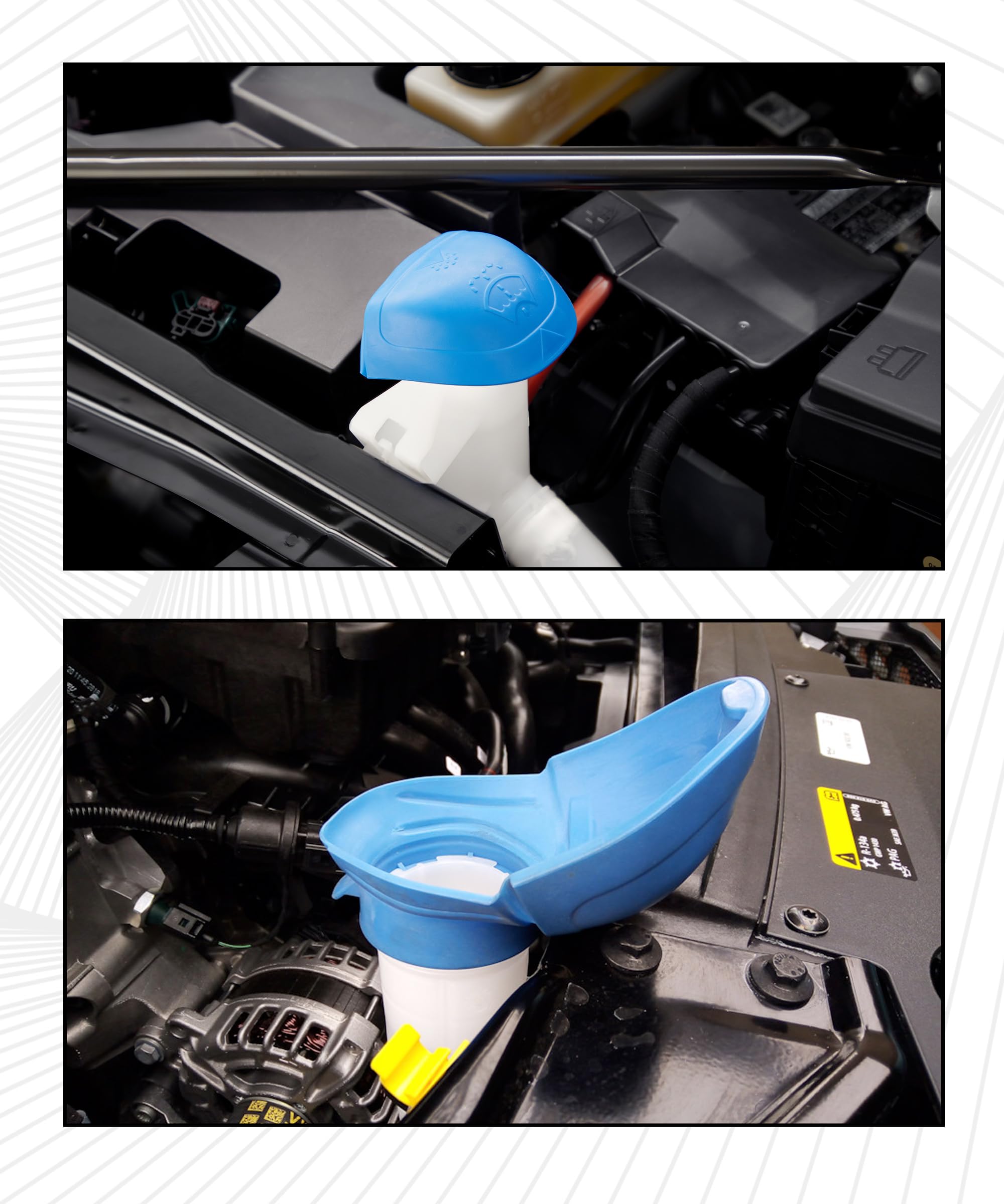 Flaconi Copertura Lavavetri per Auto,Tappo Serbatoio Lavavetri,Tappo di Ricambio per Serbatoio Dell’acqua dei Tergicristalli, Tappo del Liquido Lavavetri,Sostituisci il Numero OE: 6V0955485,000096706
