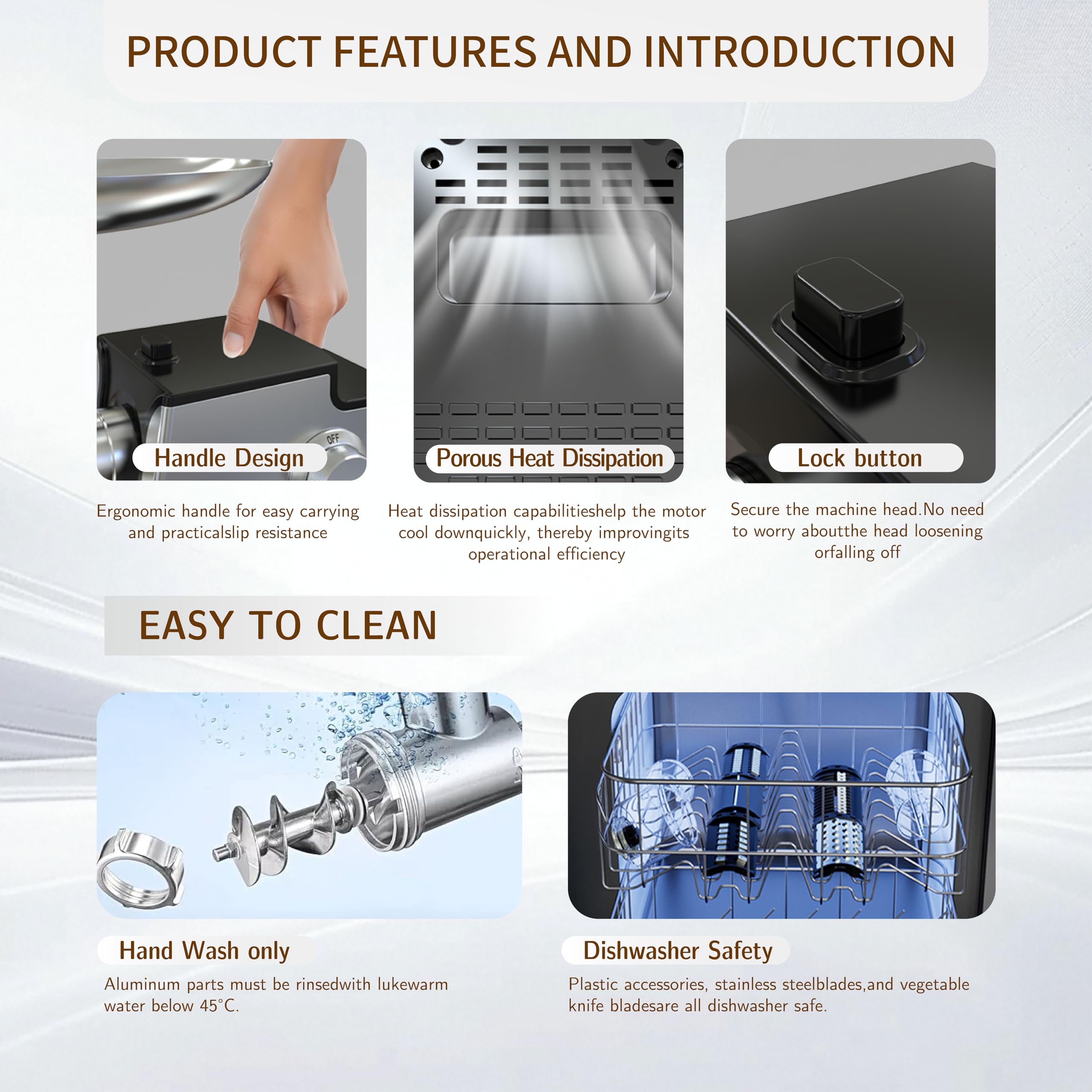 Electric Meat Grinder 2800W Sausage Stuffer Maker 4-In-1 Vegetable Shredder With 3 Slice, Shred Blades,5 Blades,Sausage Stuffer,Kubbe Kit For Home Kitchen Use