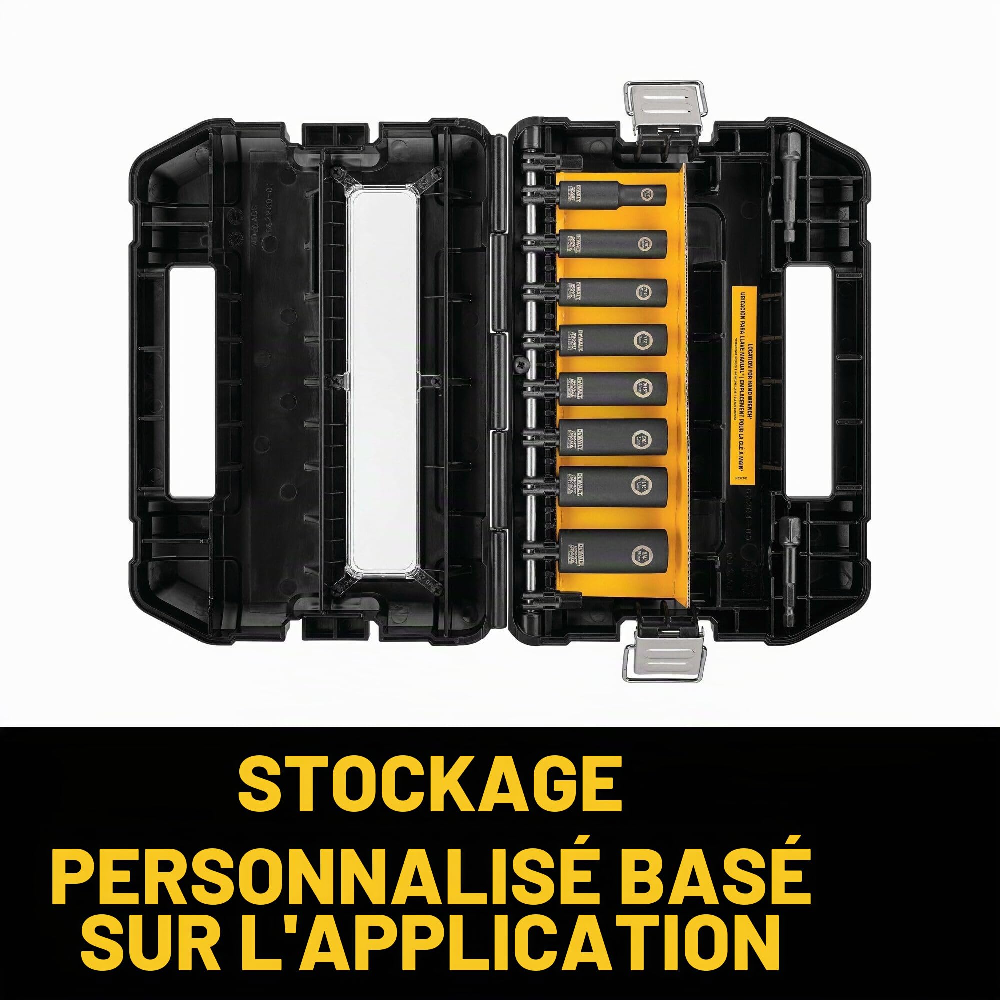 DEWALT Jeu de douilles à choc SAE, 3/8", 10 pièces (DW22838)