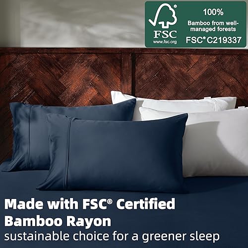 Miniatura 2 de GOKOTTA Juego de sábanas de 6 piezas tamaño Queen, sábanas ultrasuaves, refrescantes para personas que duermen con calor  Sábanas sedosas y