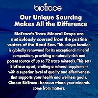 Vista 2 de BioTrace Gotas minerales del Mar Muerto Más de 72 minerales traza concentrados, magnesio líquido iónico, cloruro, potasio Bajo en sodio