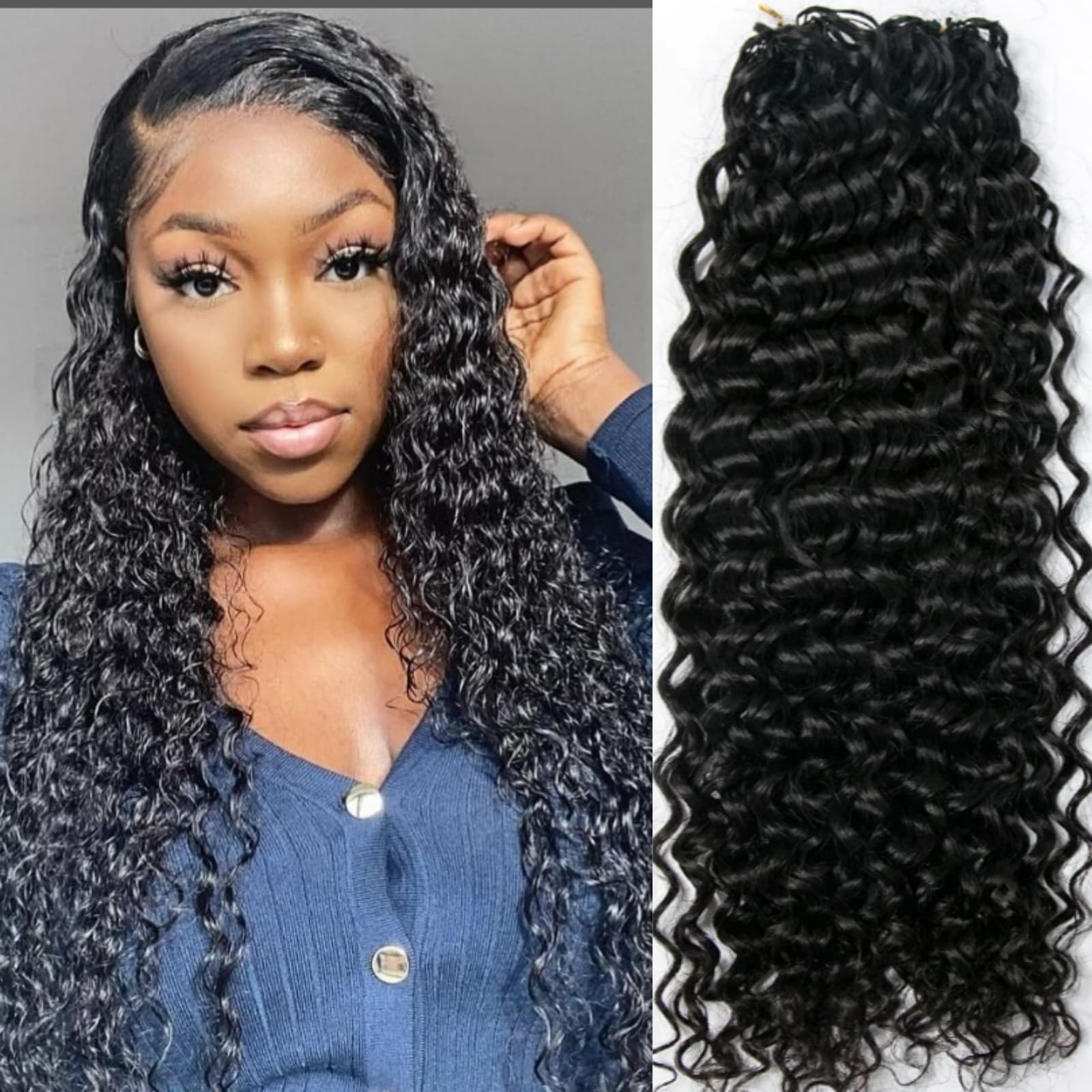 Amazon.com : Pre-Separated Crochet Hair Knotless Extensions  display picture 1