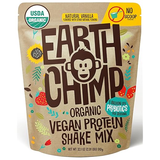EarthChimp Organic Vegan Vanilla Protein
