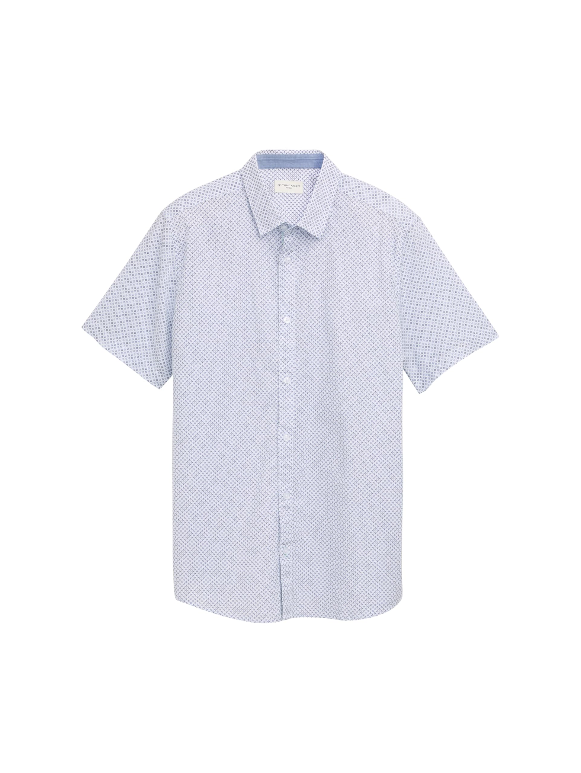 Tom Tailor Herren Fitted Kurzarmhemd mit Muster