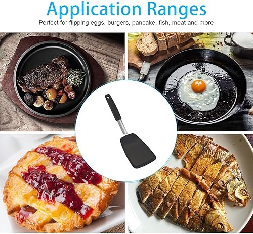 Miniatura 2 de Espátula de cocina de cocina, espátula de silicona flexible, espátula giratoria de 500.0 °F resistente al calor, utensilios de cocina