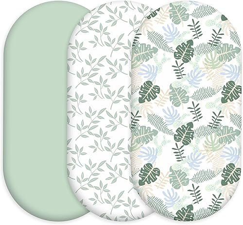 Miniatura 22 de Sábana para colchón de siesta 47"x24", paquete de 3 sábanas de cuna para bebé con flores rosas, con esquinas elásticas ajustadas, cubierta de Un