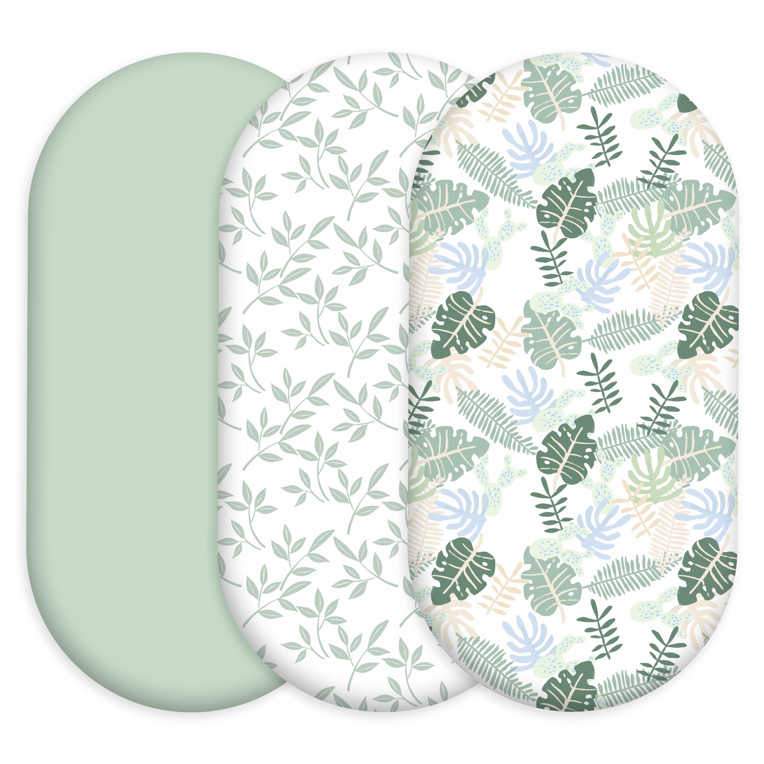 CIVARUA KIDS Baby Bassinet Sheets Girl Boy, 3 Pack Fitted Bassinet Sheet — image 1