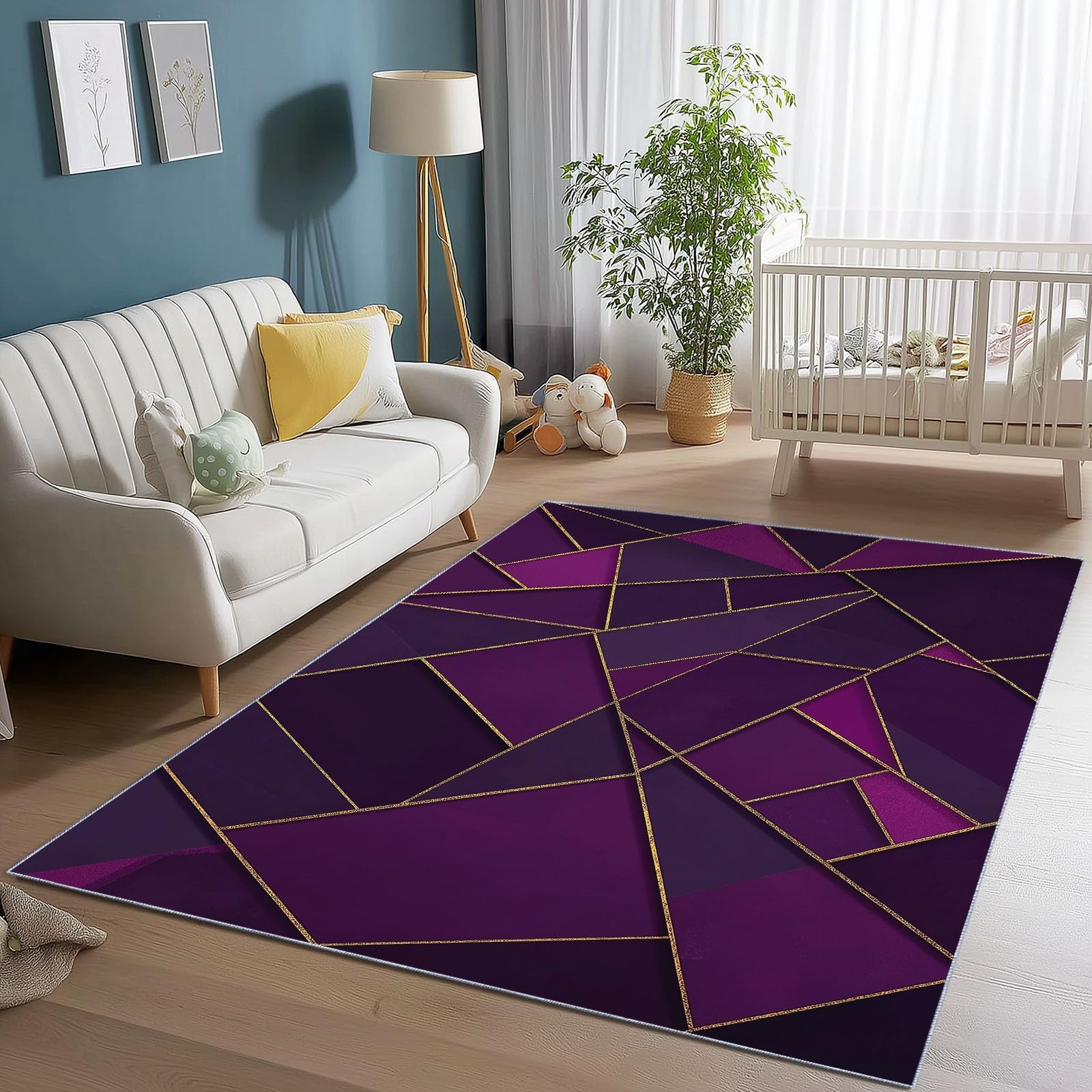 Tapis de salon minimaliste doux pour une chambre ou salle à manger