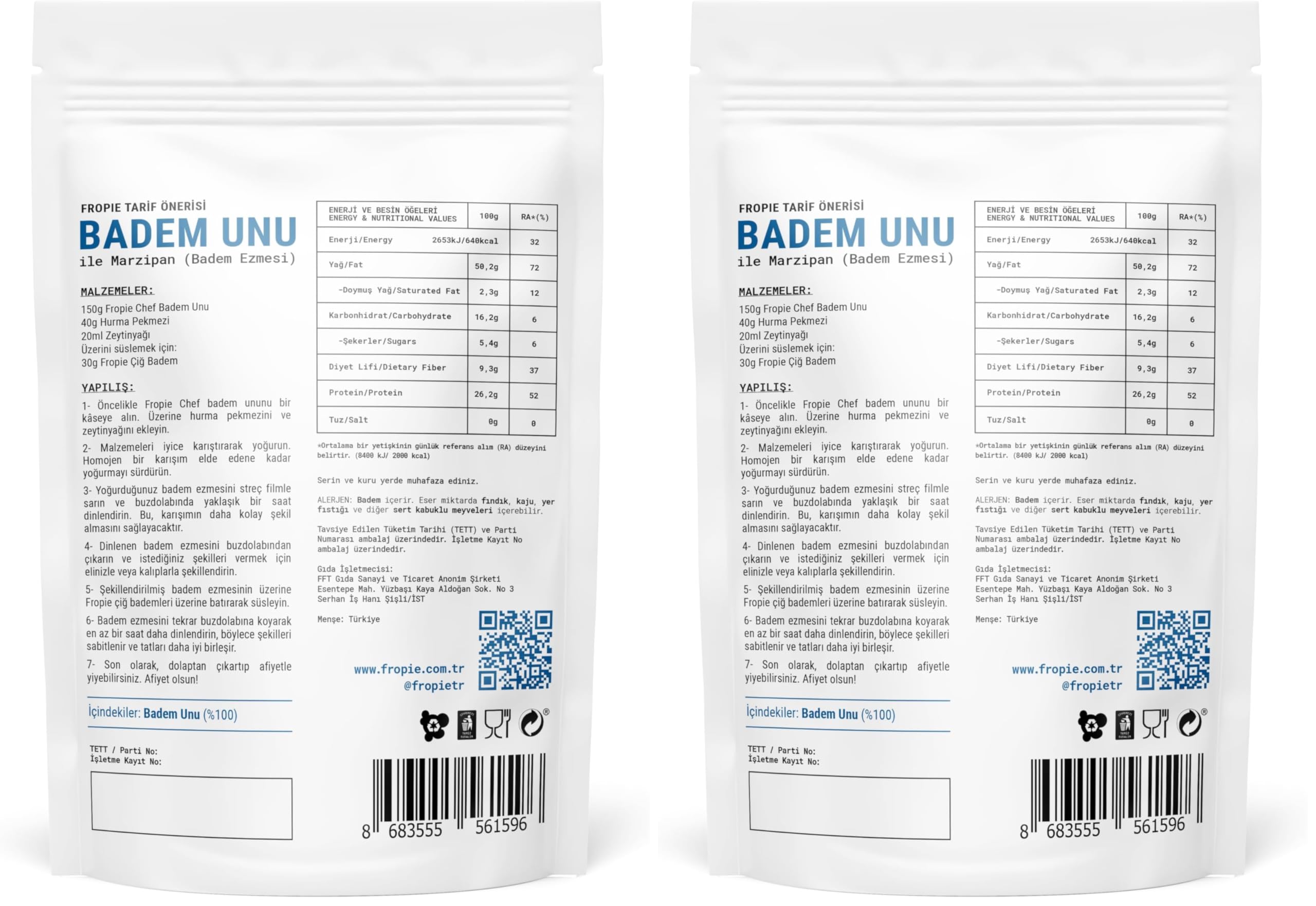 Fropie Chef Badem Unu 250 gr (2 paketi)