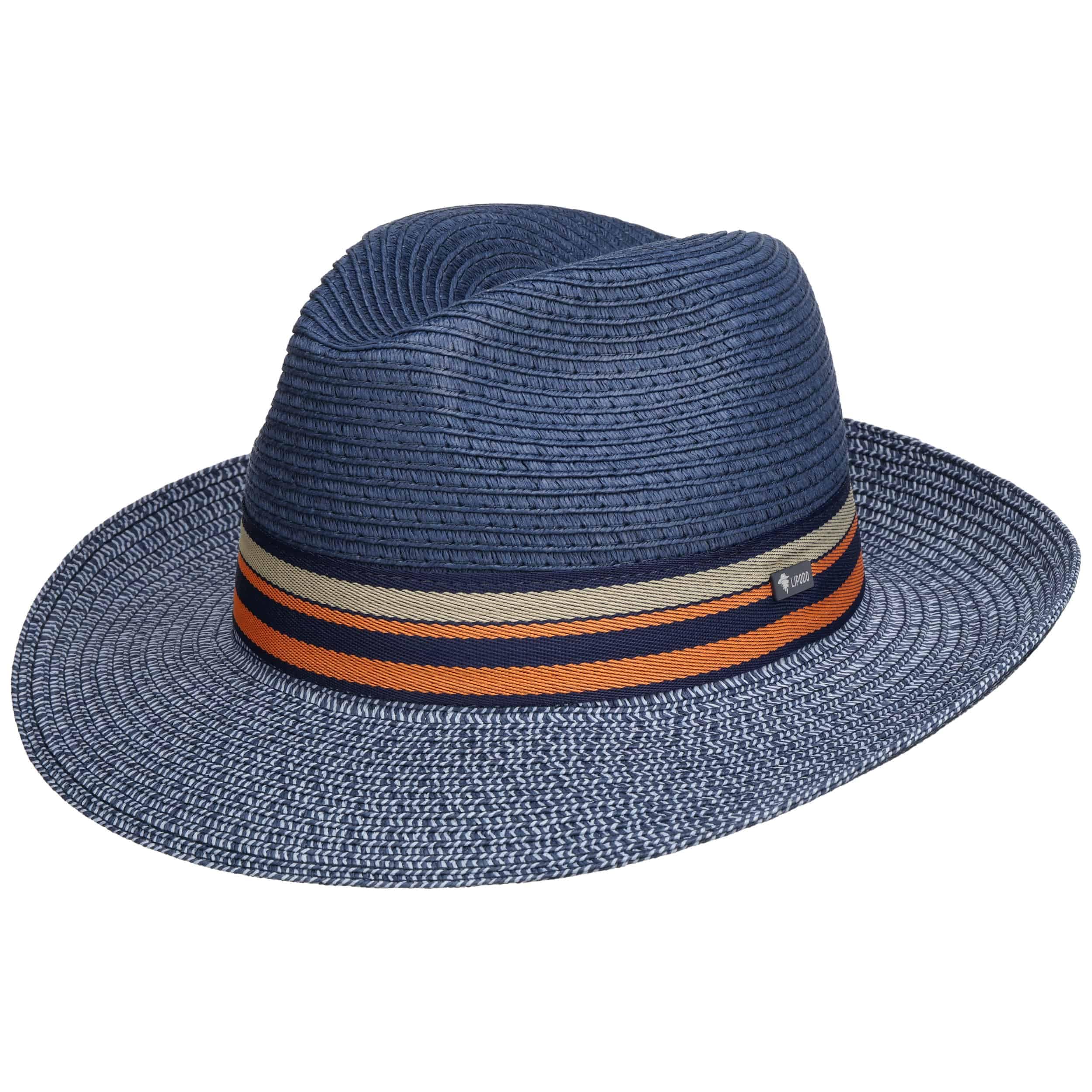 Lipodo Corinaldo Bogart Strohhut Vielfarbig Made in Italy Herren Frühjahr Sommer Luftiger Sonnenhut