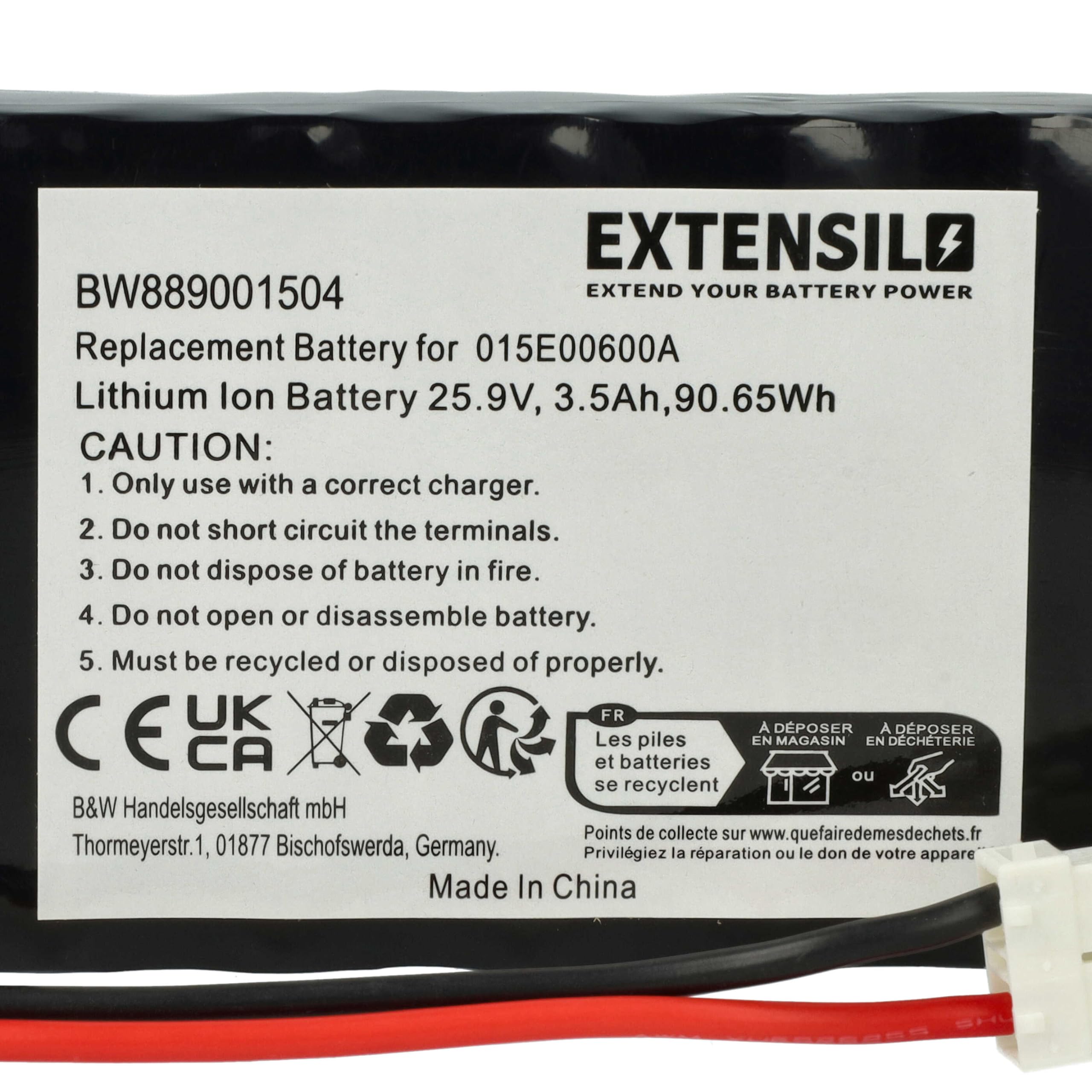 vhbw Zamiennik akumulatora do kosiarki Ambrogio 015E00600A (3500 mAh, 25,9 V, litowo-jonowy)