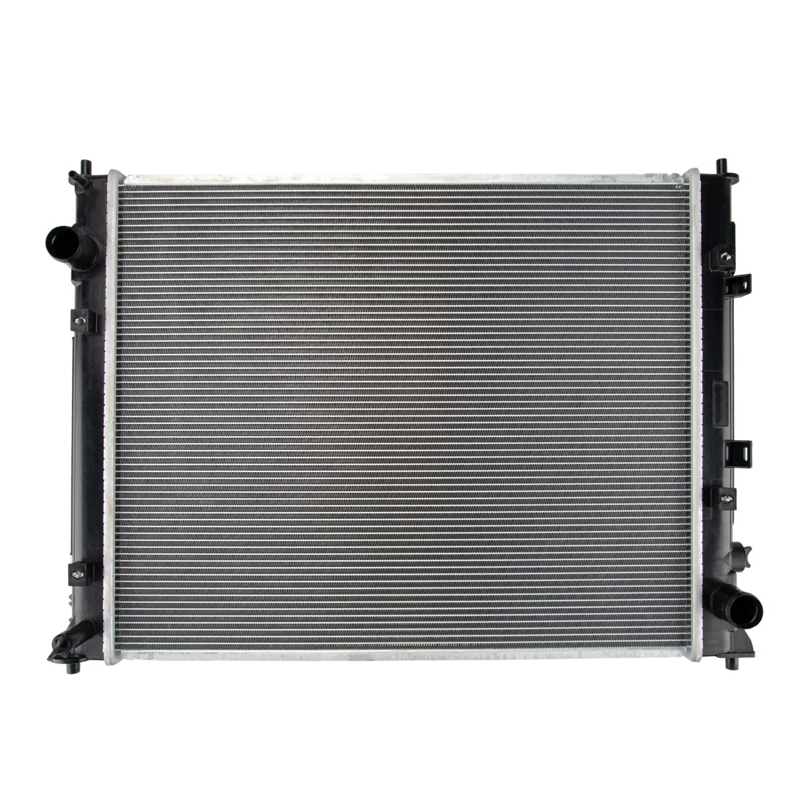 KAC CU13583 Aluminum Core Complete Radiator Compatible With Civic 2016 2017 2018 2019 2020 2021, Engine Coolant Radiator, silver