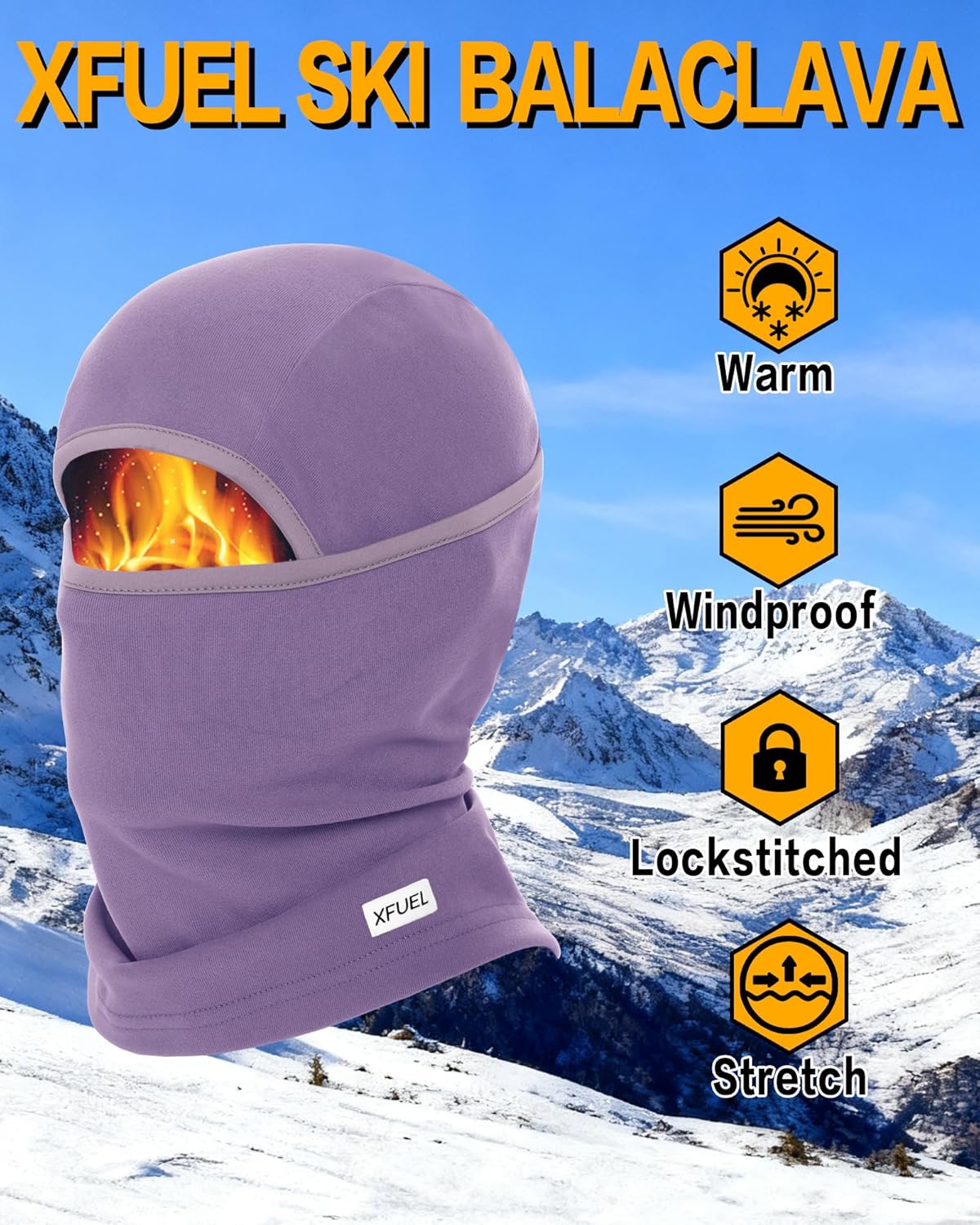Winter Balaclava Ski Mask Warm and Fleece Full Face Cover for Men Women Cold Weather Skiing Motorcycle Neck Warmer - Image 2