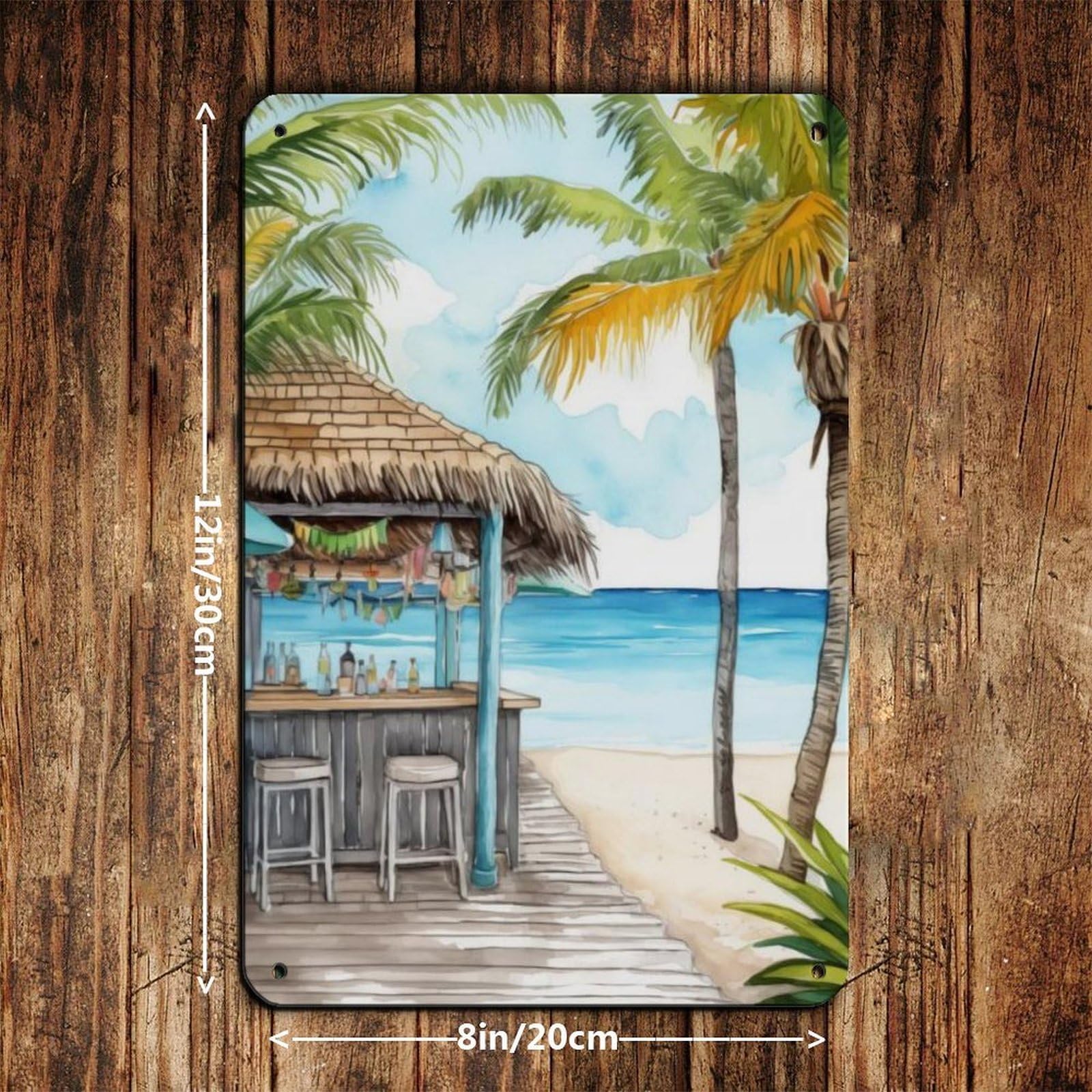 Targa In Metallo Vintage 20x30 Cm 'Stay Wild Moon' - Donna E Drago, Decorazione Da Parete Per Bar, Garage, Regalo