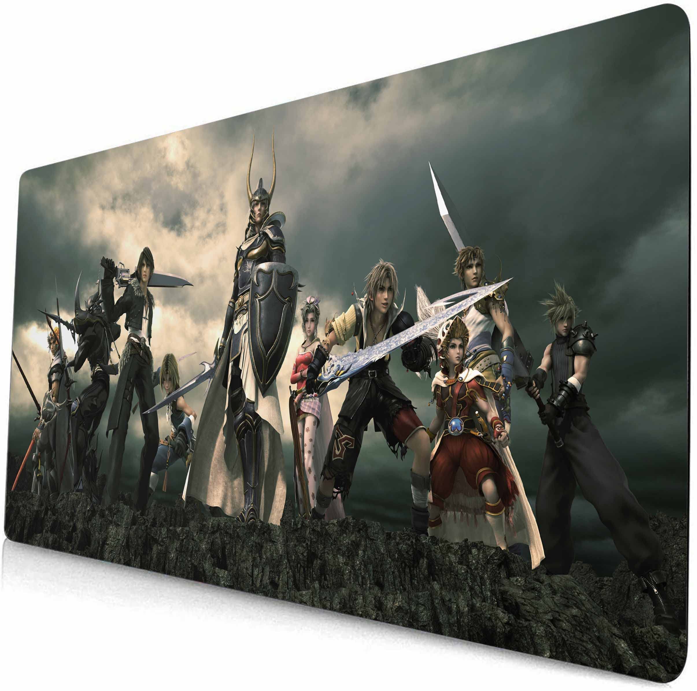 Anime Mouse pad Gaming Mouse pad Compatible Final Fantasy Mouse pad Large Mouse Pad Stitched Edge Mousepad Non Slip Rubber Base (style1,90×40cm)
