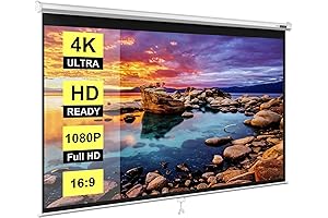 VIVOHOME Manual Pull Down Projector Screen for Unforgettable Home Entertainment