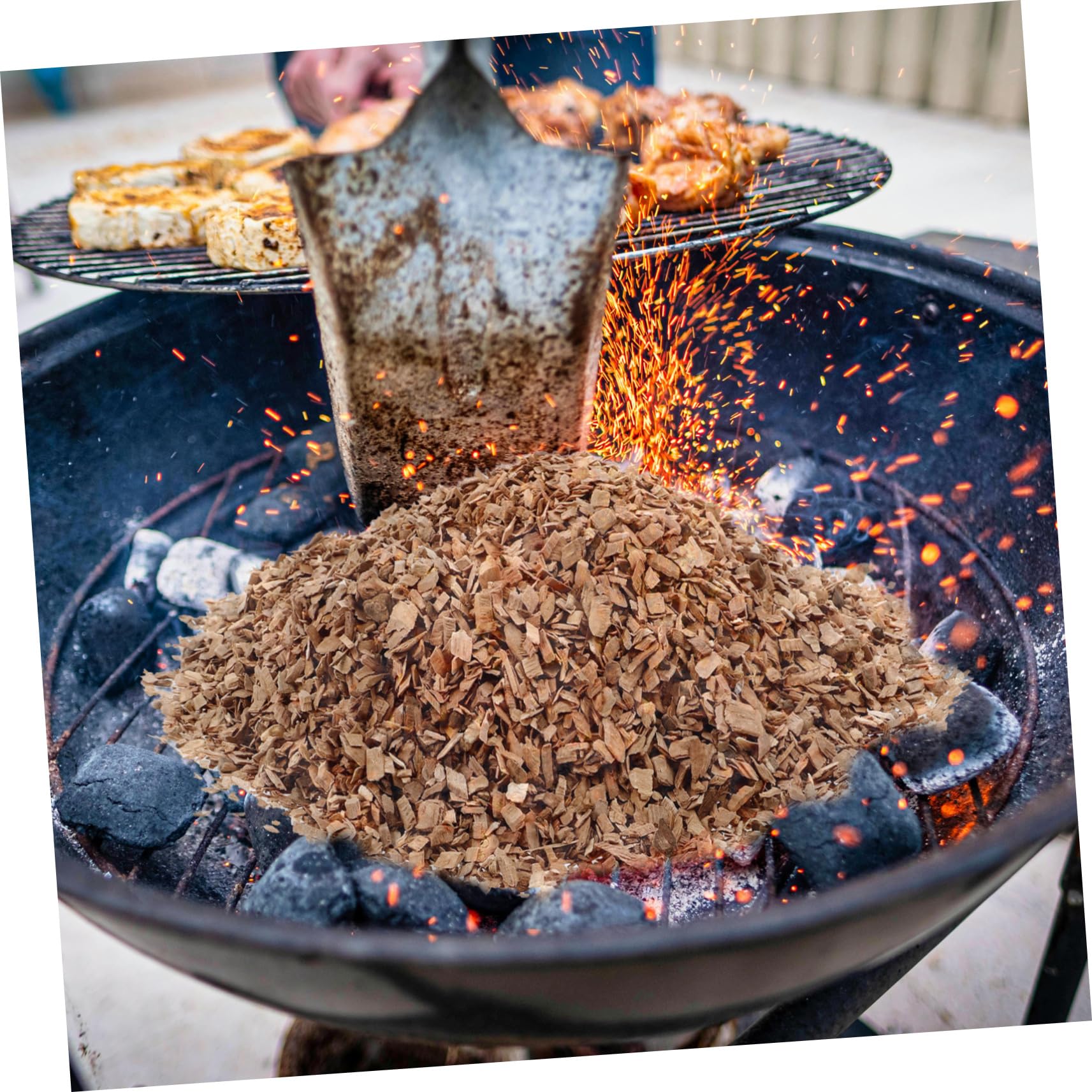 Ciieeo Bbq Apple Wood Chips Wooden Chunks for Smoking Grilling Tools and Outdoor Cooking Perfect for Camping