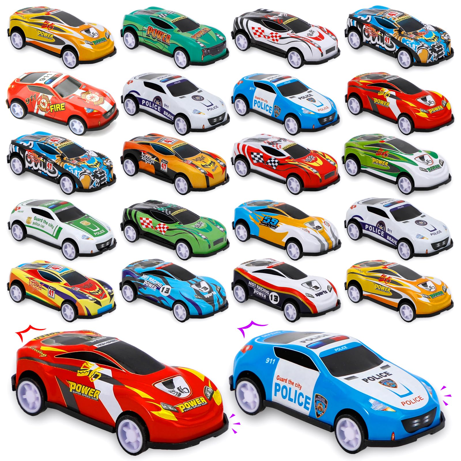 Amazon.com: Siwarm 28 pcs Pull Back Cars Toys for Kids, Party