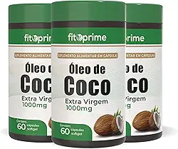 Kit 3x Óleo de Coco 1000mg 60 Cápsulas