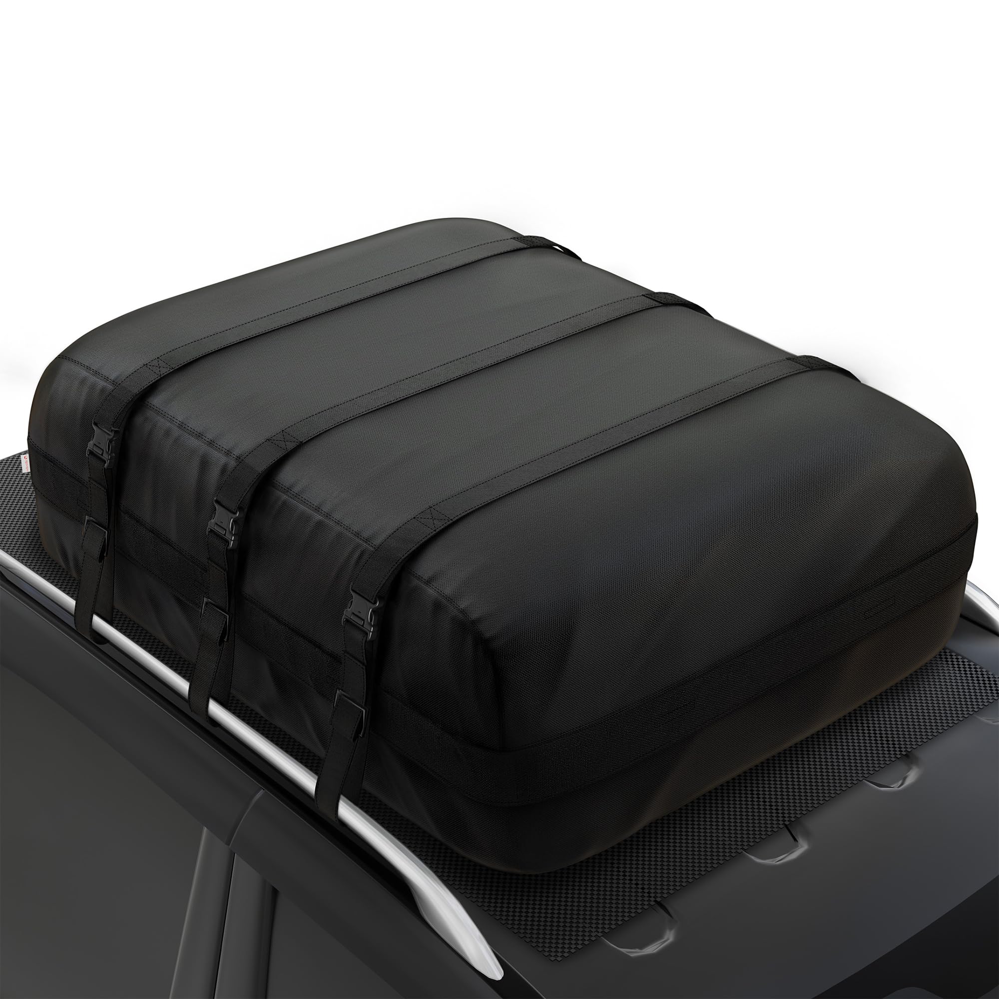 iBirdie Roof Rack Cargo Carrier 29.1 Cubic Feet, XL Soft-Shell Rooftop Cargo Box, Waterproof Heavy Duty 1200D for Car with/Without Roof Rack, Includes Anti-Slip Mat, Door Hooks, 56x45x20 inches