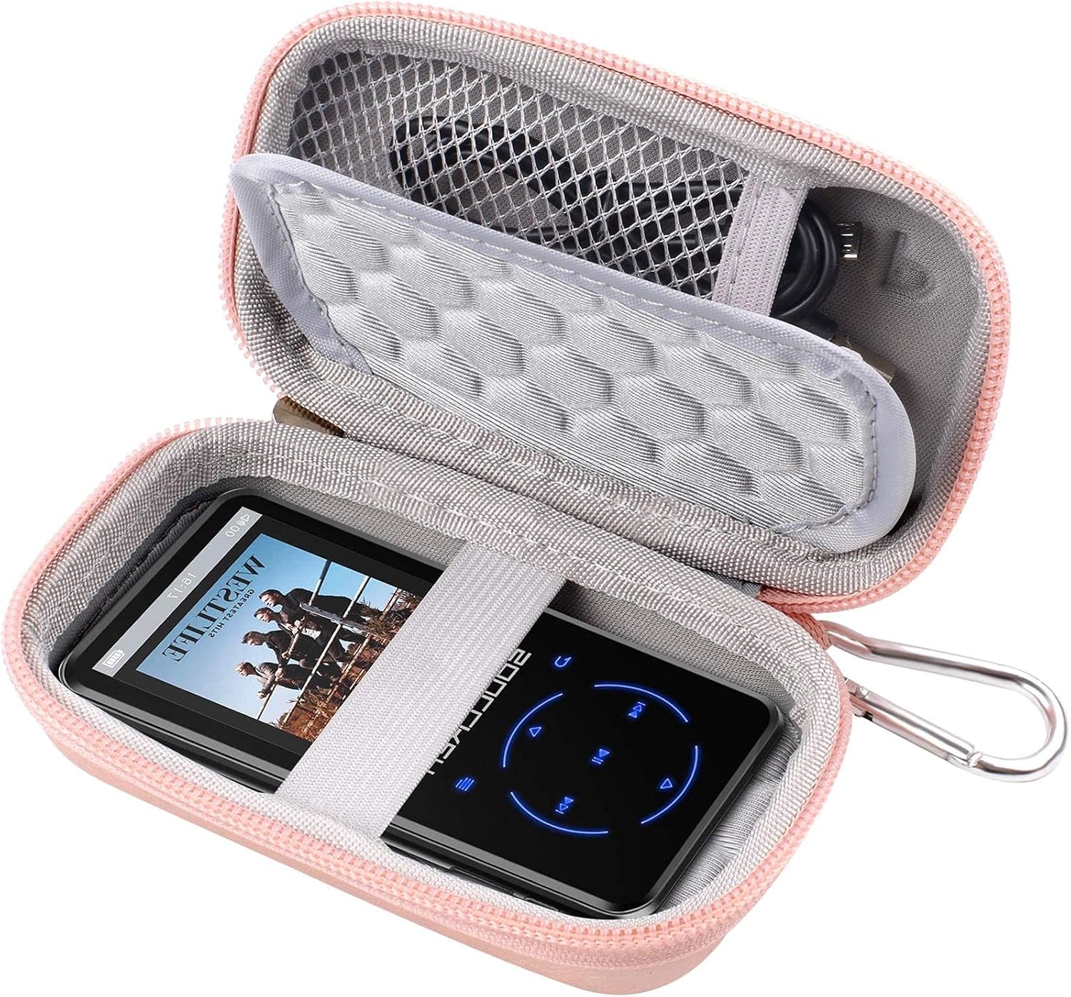 Comecase MP3 & MP4 Player Case for Luoran/for innioasis/for TIMMKOO/for MYMAHDI/for Phinistec/Music Players Bluetooth. Kids MP3 Player Storage Box Fit for Earbuds, USB Cable and More (Bag Only)