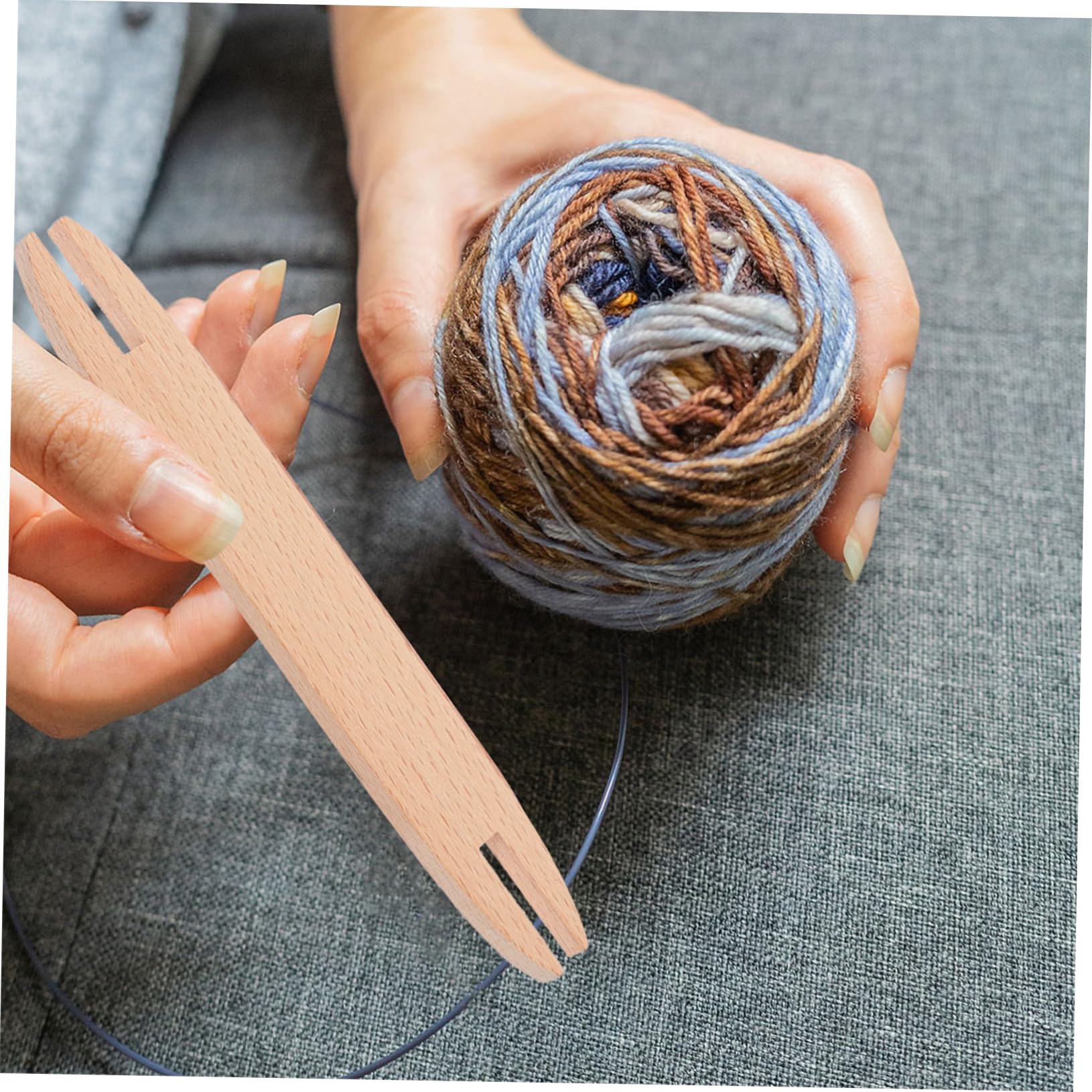TEHAUX 20pièces Navettes Bois pour Tricot Et Tissage Outils De Couture pour Écharpes Pulls Et Tapisseries Accessoires De Tricot Bois Naturel