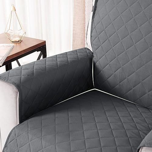 Vista 93 de Chun YI. - Funda reversible para sofá, funda para sillón, fácil de instalar, lavable, cubiertas para sala de estar. Negro