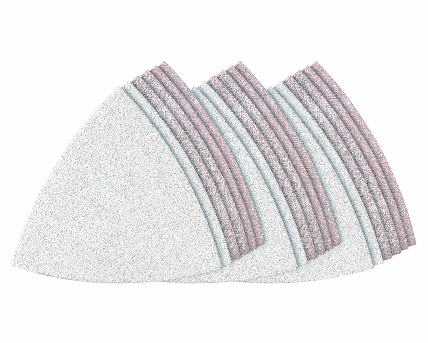 BoschDremel MM80P 18-Pack Oscillating Sandpaper, Includes 80, 120, and 240 Grit Triangle Sheets, Use for Sanding Paint, Varnish, Filling Compound, Silver