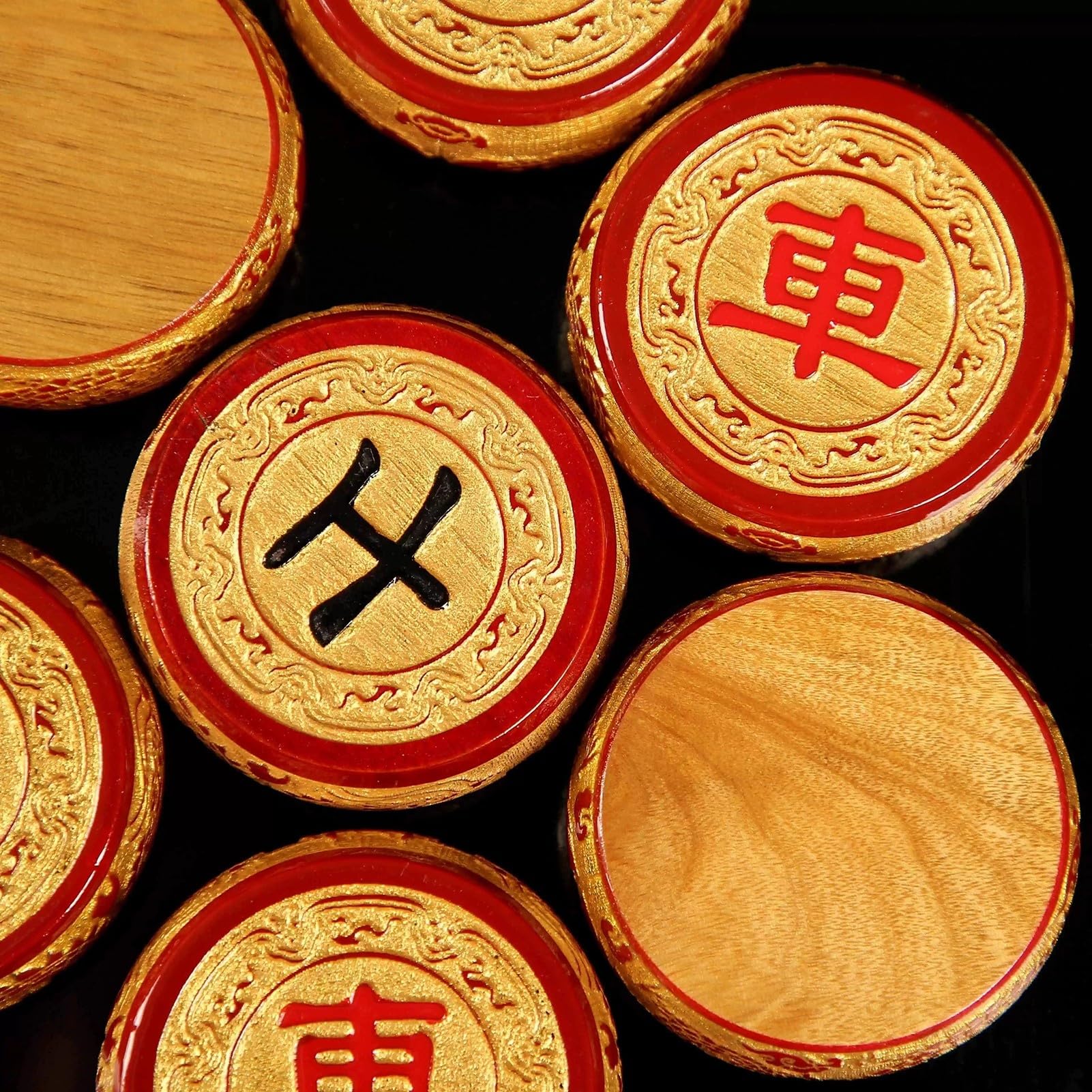 Set di scacchi cinesi pieghevoli Xiangqi con pezzi degli scacchi in legno