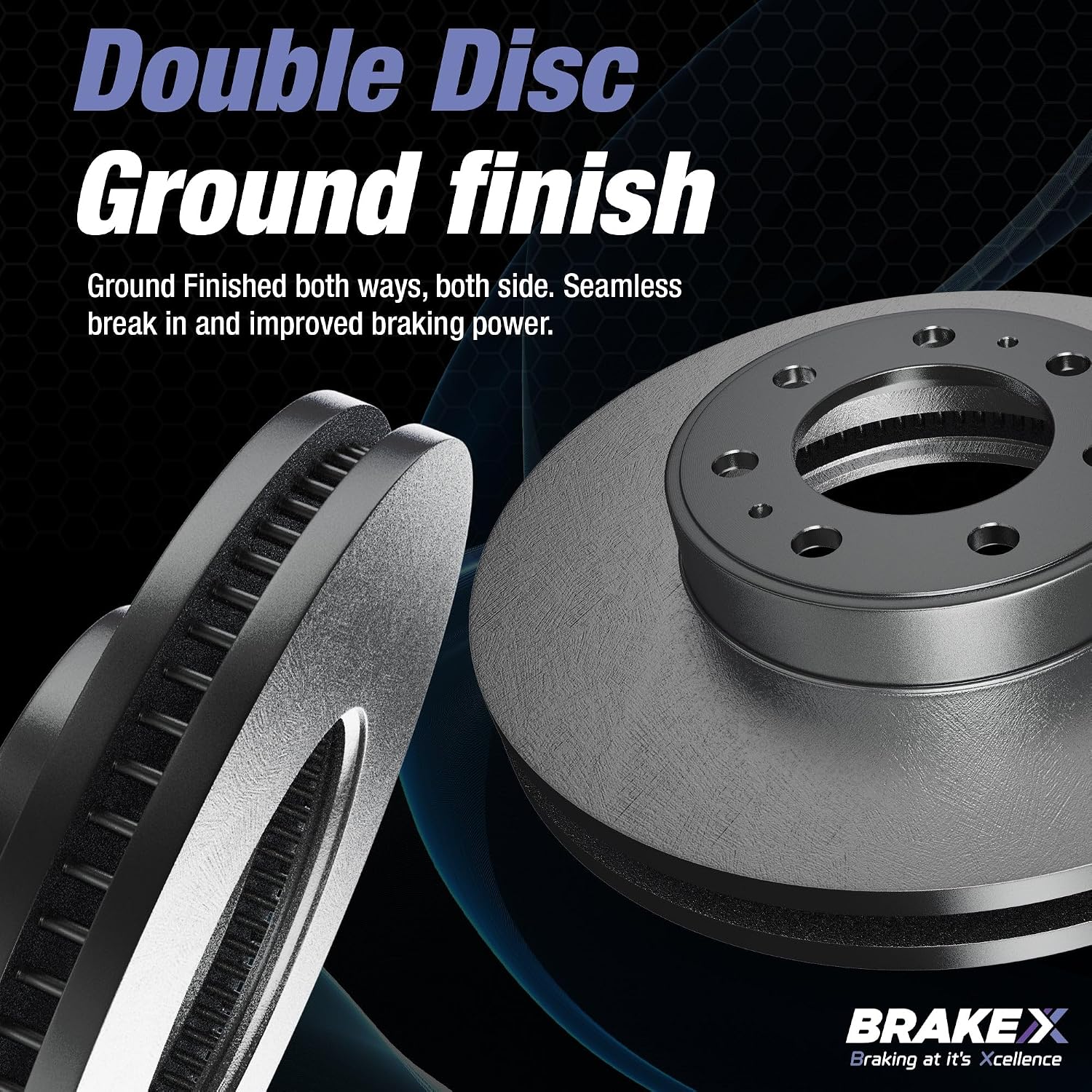 Brake X Front Brake Rotors Kit Replacement for 2013-2017 SUBARU CROSSTREK | Aegis GEOMET Coated Disc Rotors