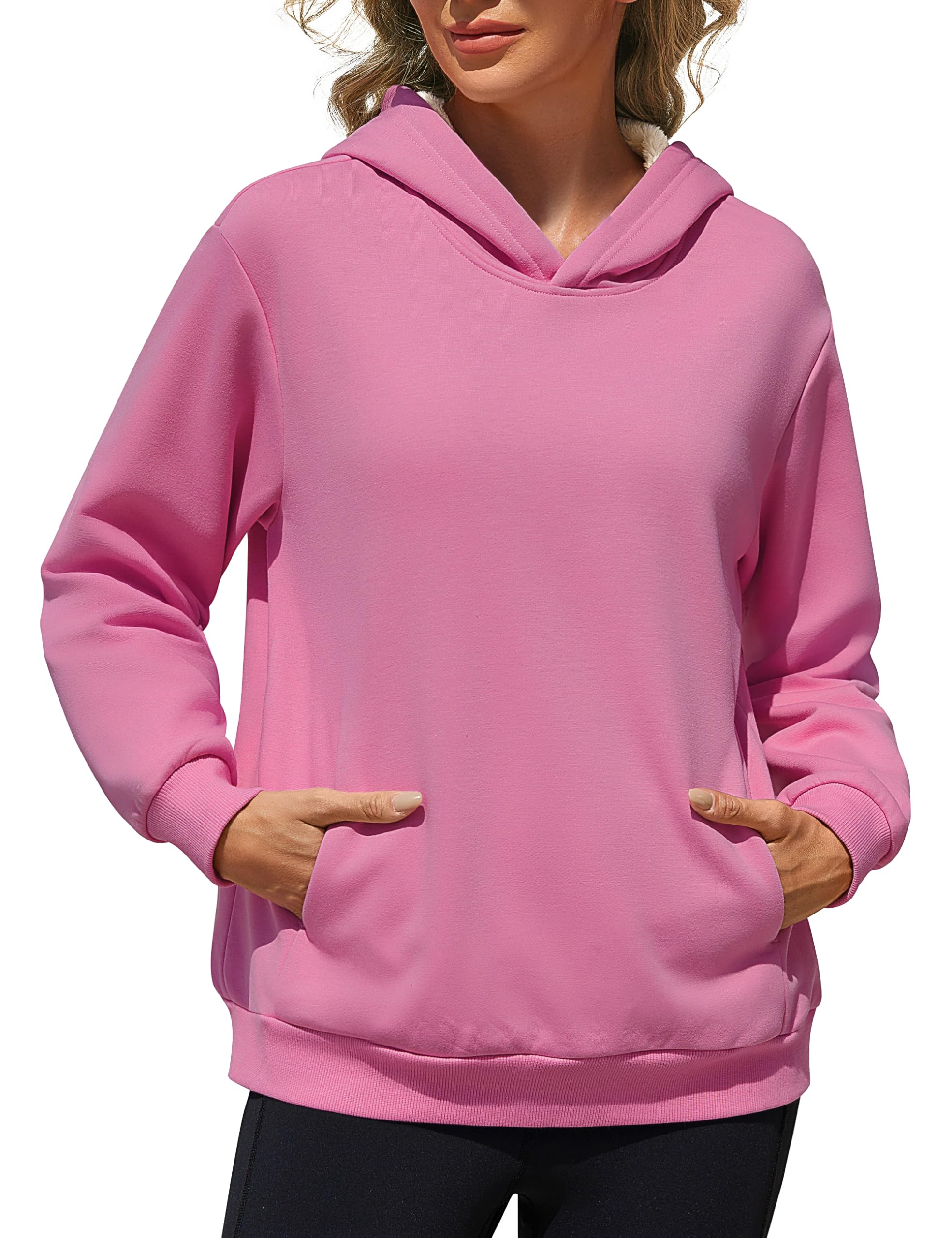 MAGCOMSEN Pullover Damen Sweatshirt Hoodie Kapuzenpullover Fleece Langarm
