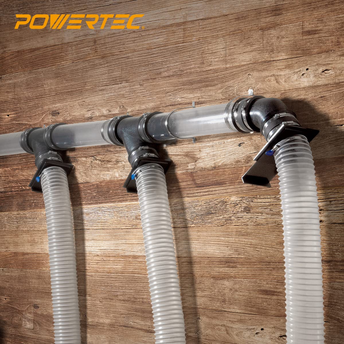 POWERTEC 70183 Coude 45 degrés, 10,2 cm