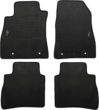 ecoMats Floor Mats Compatible with 2013 to 2019 Nissan Sentra with Safety Locks - All-Weather Rubber Mats - Front and Rear - Black - Odorless