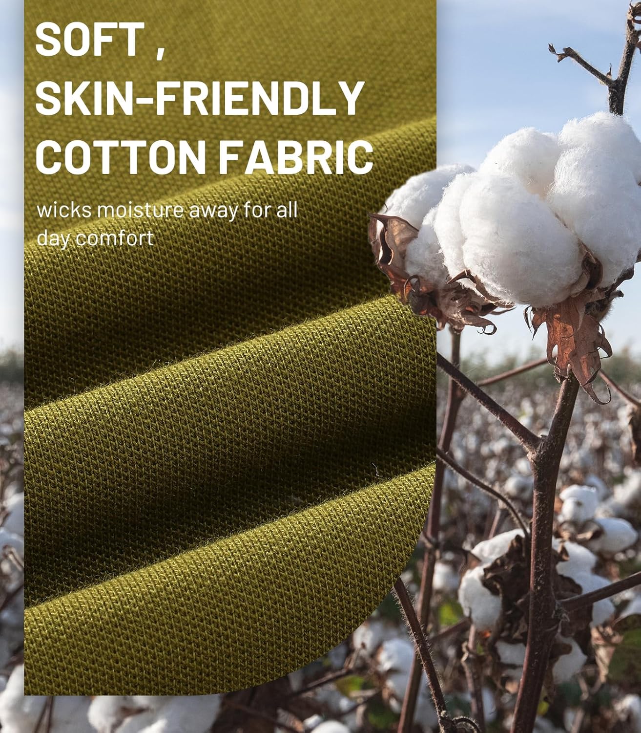 MIER Polo Shirts for Men Cotton Long Sleeve Golf Tennis Collared Shirt for Casual Work Travel, 3 Buttons, Ultra Soft - Image 5