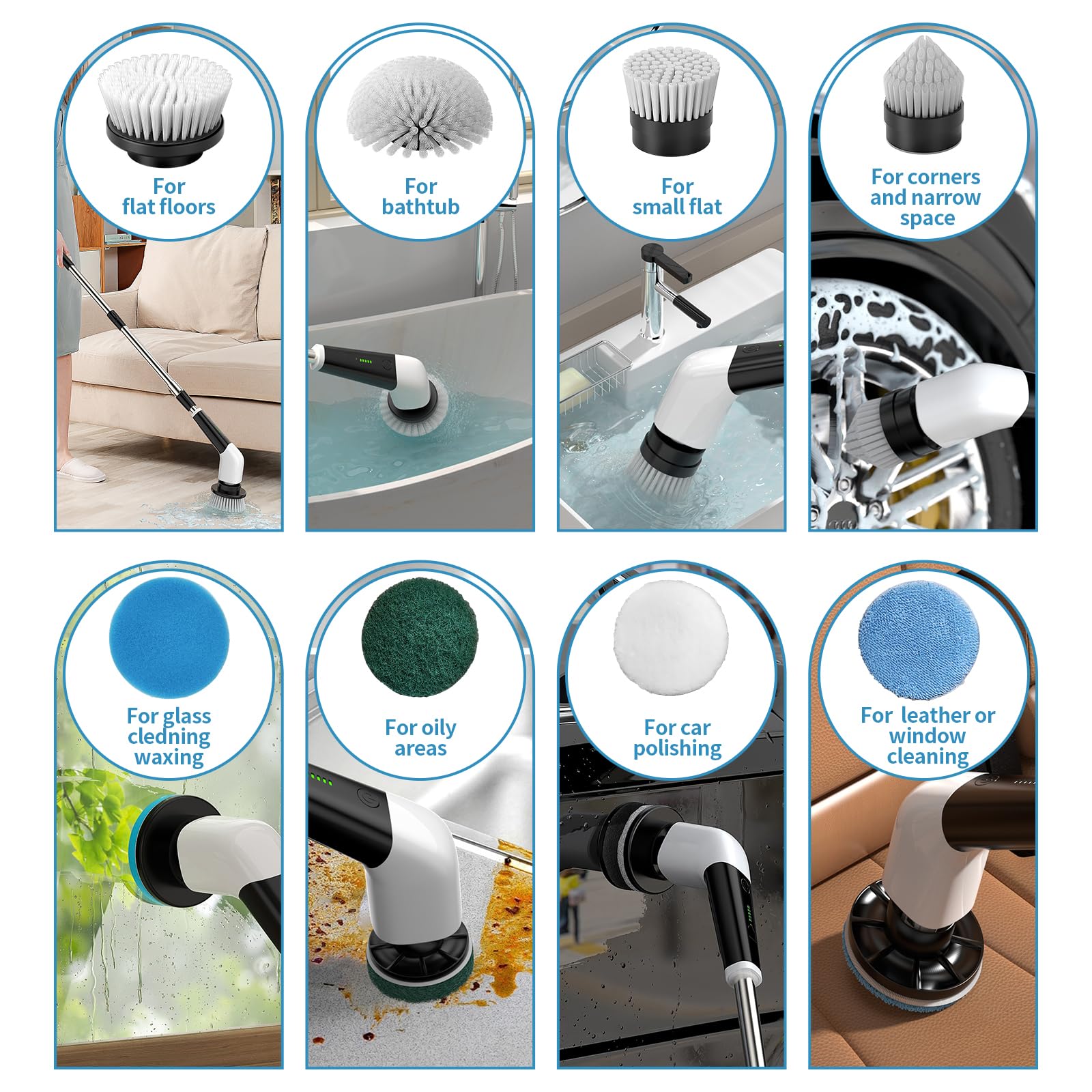 Amazon.com: YKYI Replaceable Brush Heads Set,8 Pack for