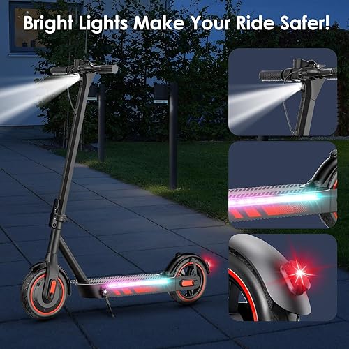 Vista 27 de Patinete eléctrico para adultos, motor potente de 350 W/500 W/600 W, neumáticos de 8.5/10 pulgadas, hasta 19/25 MPH, rango de 15/22/28 millas