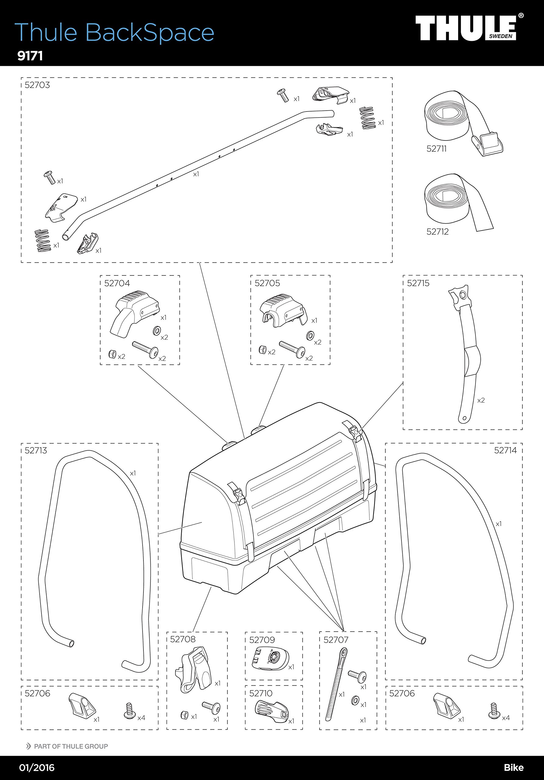 Jeep 82214657 2017 Compass Roof Rails, Black, Production