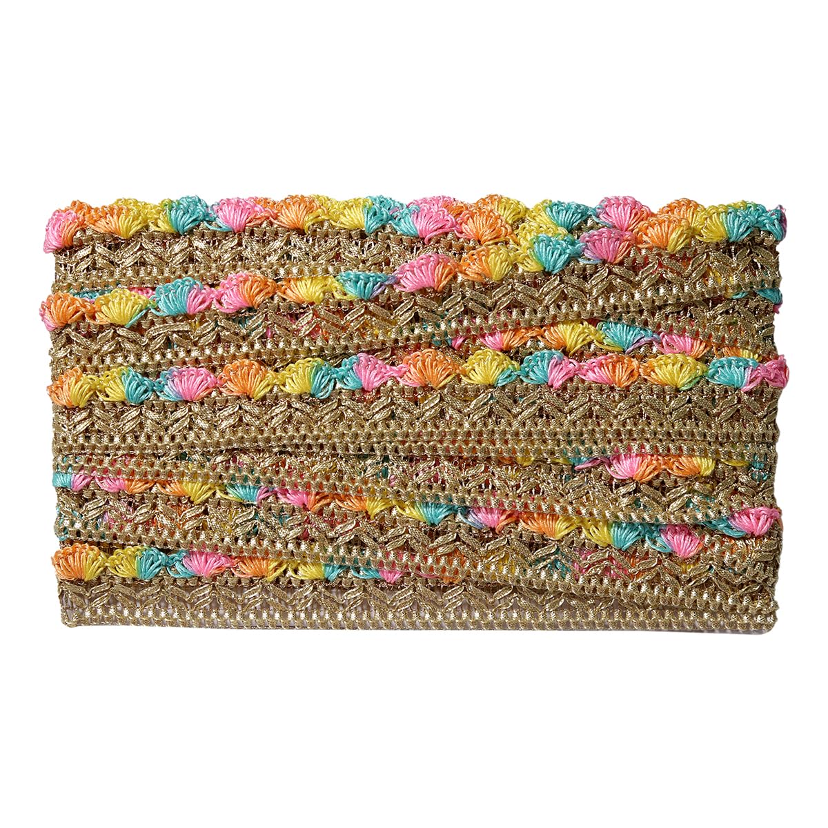 Embroiderymaterial Colorful Gota Patti Lace for Dupattas, Sarees