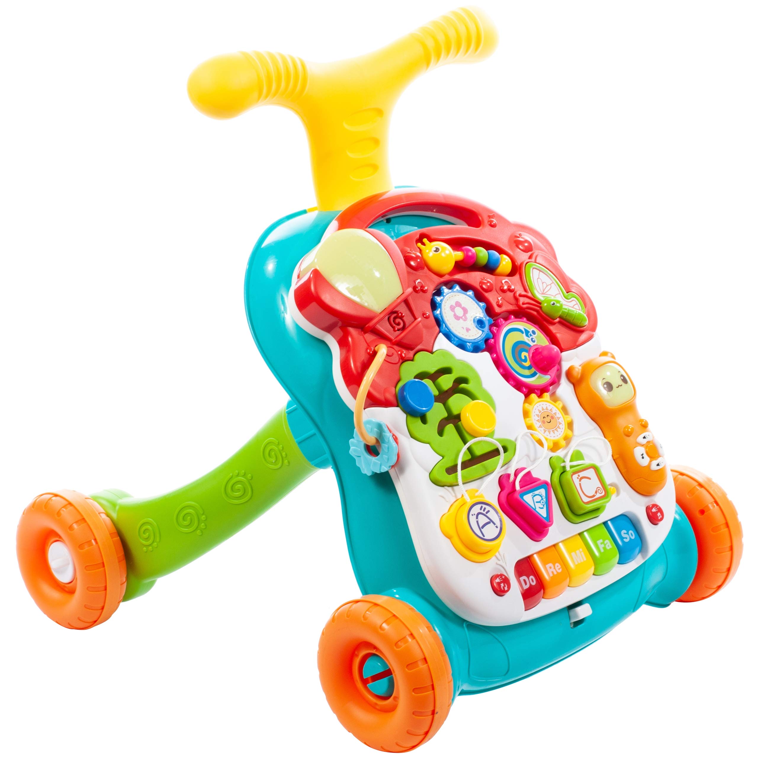MalPlay 5901924216421 Chodzik Pchacz 5W1 Kolorowy ,Wielokolorowy