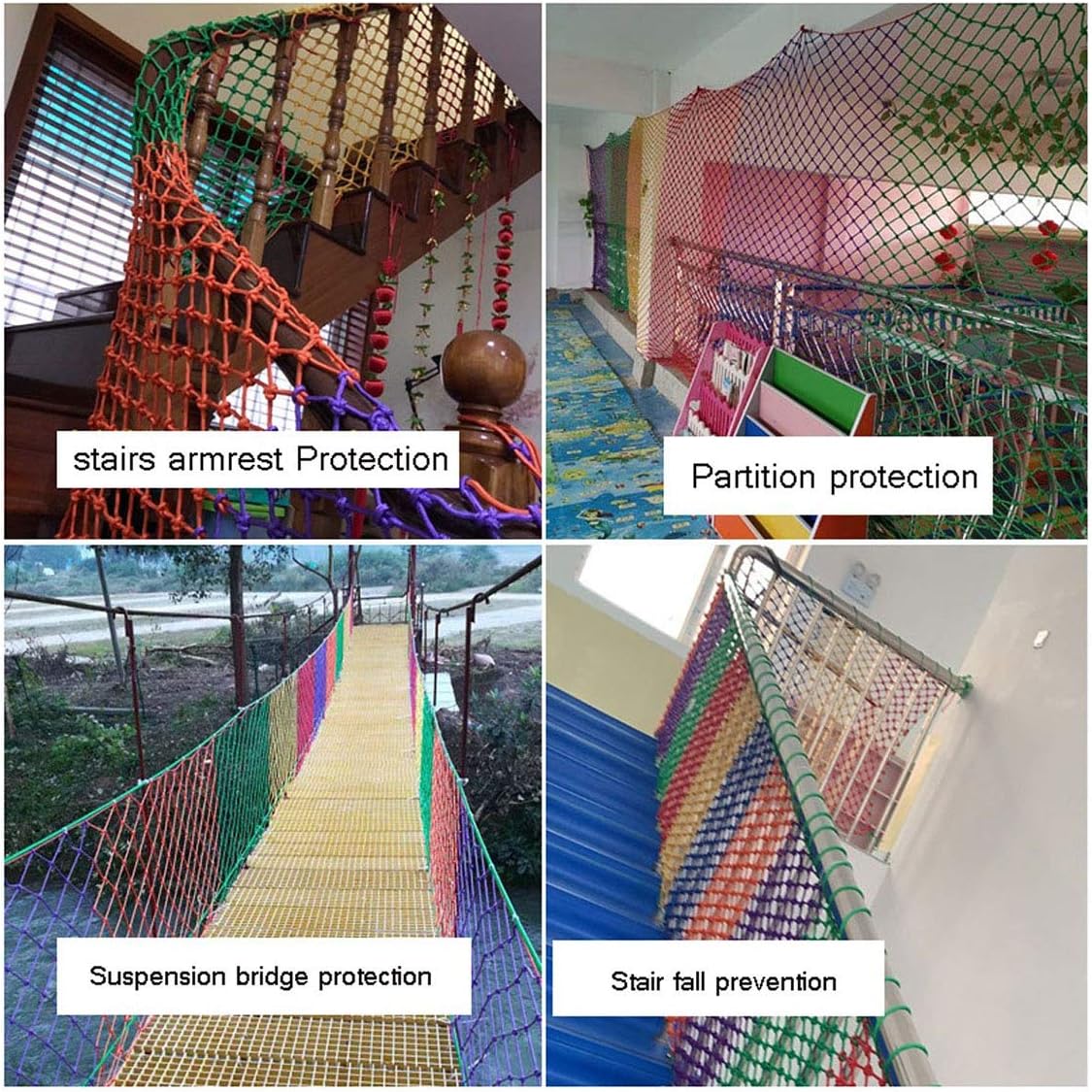 Child Safety Net, Balcony, Patios And Railing Stairs Netting, Safe Rail Net Parrot ToyTrailer Netting Child Safety Net Safety Netclimbing Netrope Ladder Fenc(Size:3X4m(10X13ft),Color:Hemp rope net)