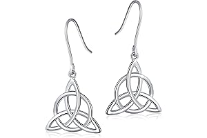 925 Sterling Silver Good Luck Irish Celtic Trinity Earrings