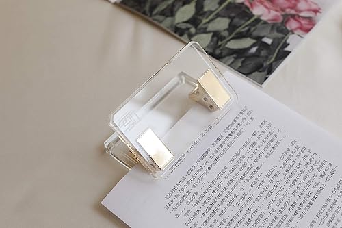 Miniatura 10 de DS DRAYMOND STORY - Perforadora de papel transparente con 2 agujeros dorados y acrílicos, capacidad de 10 hojas (modelo curvo)