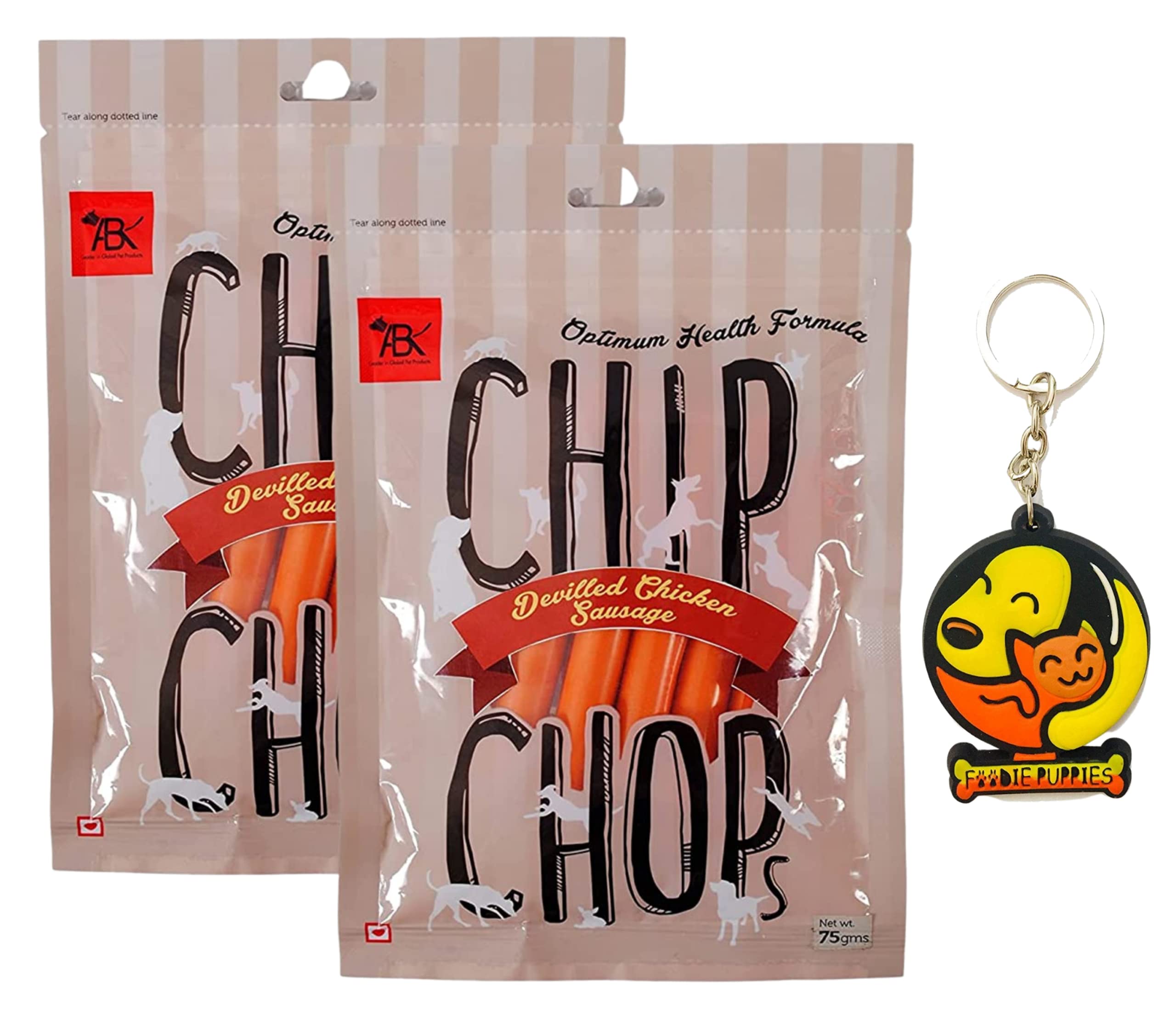 Chip Chops Optimum Health Formula Chicken Devilled Chicken Sausage Dog Treat,75gm (Pack of 2) - Sold by Foodie Puppies with Free Key Ring (B09T94X7KM) Amazon Price History, Amazon Price Tracker