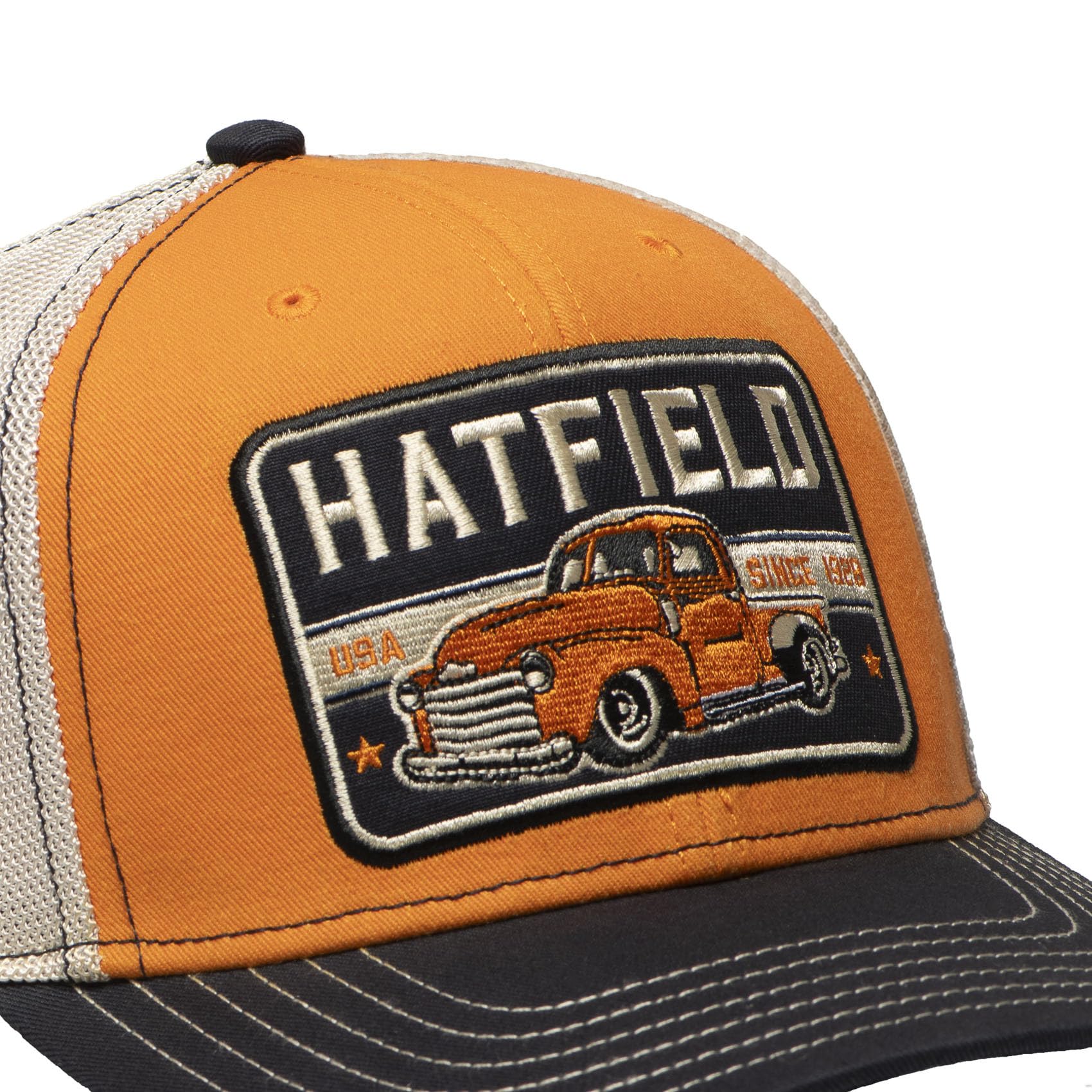 HATFIELD Kappe für Damen & Herren, Trucker-Kappe, Bison, verstellbar durch Snapback