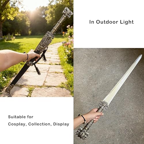 Miniatura 3 de Espada GuiHou de bronce de 28.3 pulgadas para creación de los dioses de acero inoxidable con vaina para colección, exhibición, cosplay