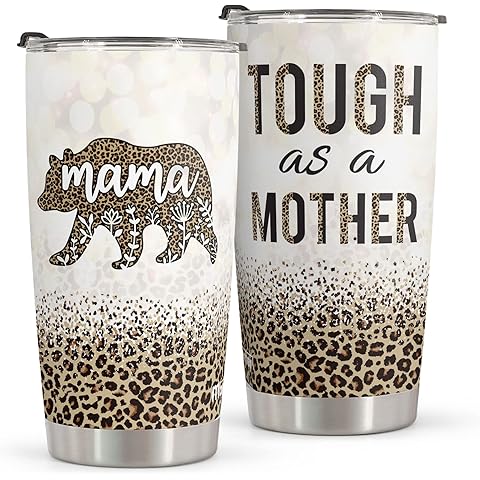 Macorner Mothers Day, Birthday Gifts for Mom Nana From Daughter Son - Christmas Gifts For Women Grandma - Stainless Steel Bear Tumbler 20oz